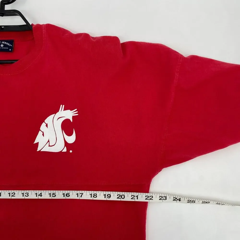 Spirit Jersey Red Washington State Cougars WSC Long Sleeve Mens Small